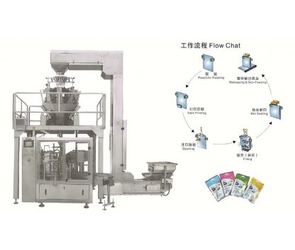 OCL-200MV-GDK8八工位給袋式顆粒自動稱重包裝機 Eight-station bag-feeding granule automatic weighing and packaging machine